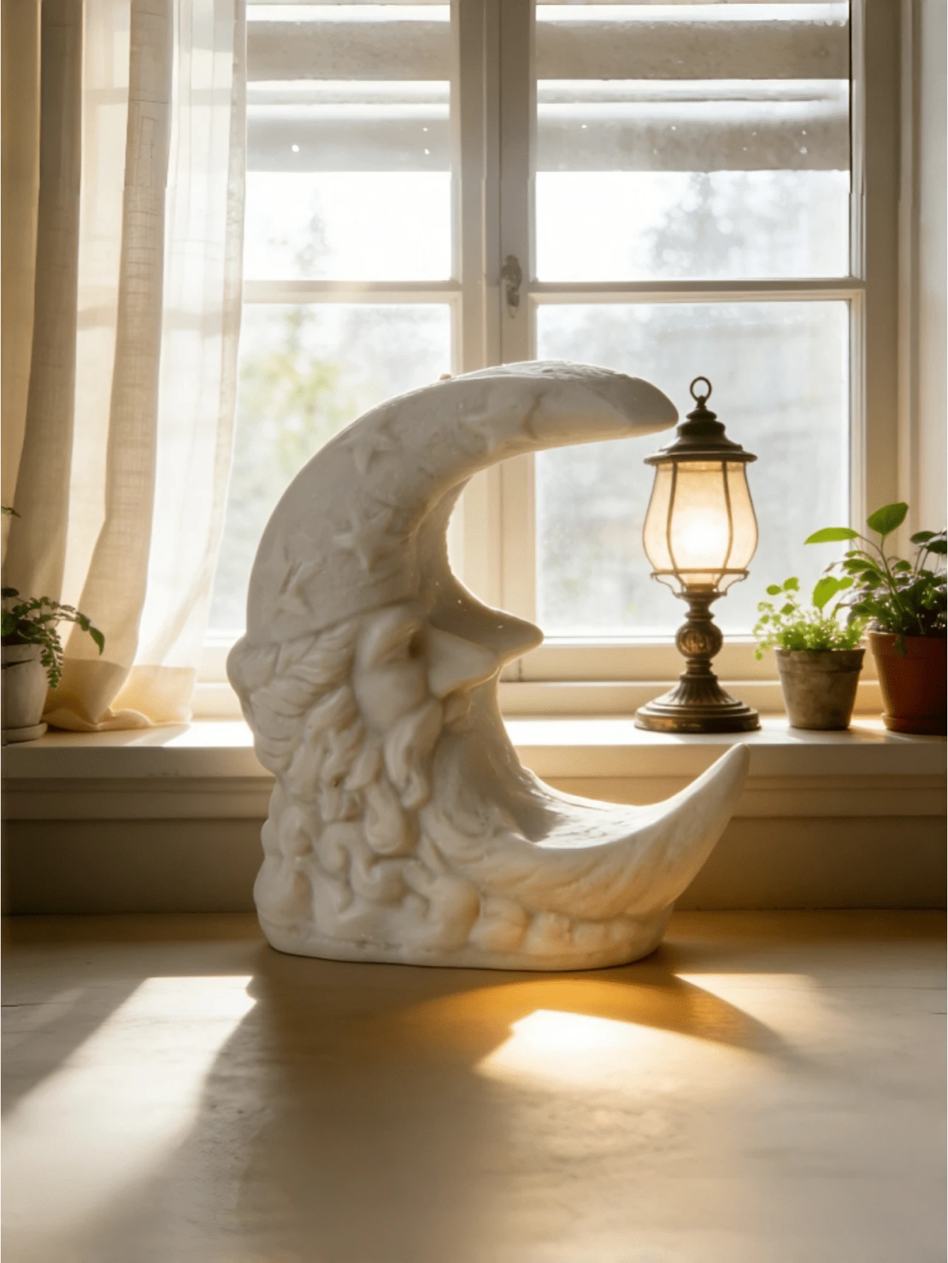 斋月礼物 新月星图案设计蜡烛硅胶模具 DIY 手工香薰月亮皂石膏混凝土模具 家居装饰