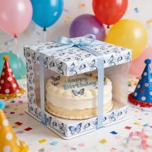 20 hojas de papel de seda con mariposas azules de 13.78x19.68 pulgadas - Perfecto para envolver regalos, bodas, cumpleaños, baby showers y manualidades DIY - Azul Marino - Ver 4