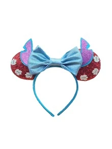 1pc Stitch Ear Sequin Headband, Sequin Ear Leaf Decor Headband, Suitable For Student Parties, Masquerade, Cosplay, Theme Parks, And Makes A Perfect Gift For Various Occasions. This Ear Bow Headband Fits Men, Women And Couples, And Is An Ideal Accessory For Princess Cosplay, Birthday Celebrations And Christmas Parties. (Color And Style Sent Randomly) - Random Styles - View 14
