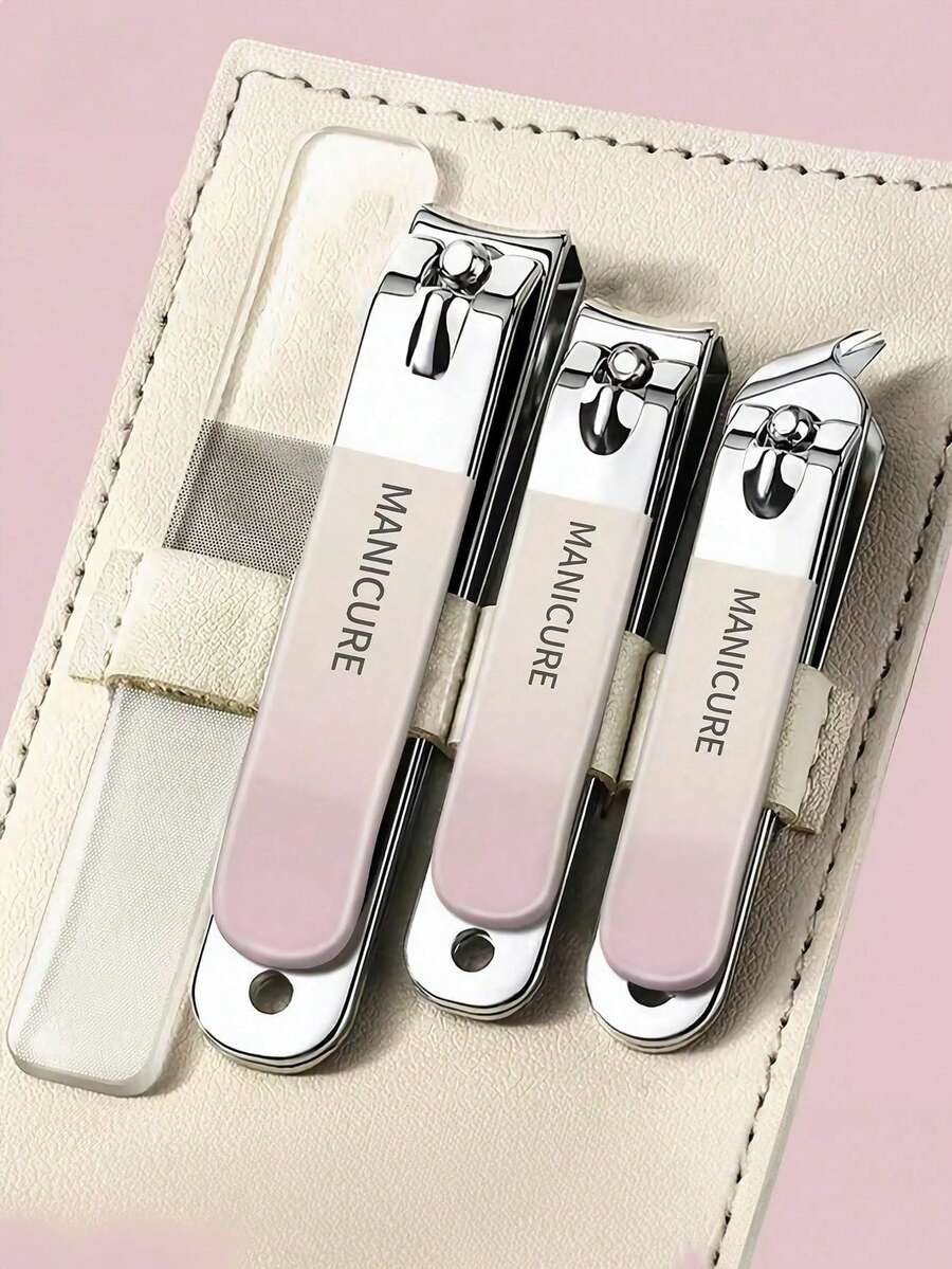 Manicure Set, Stainless Steel Nail Clippers, Beauty Tool Portable Set, Professional Grooming Kit, Unisex Travel Manicure Set