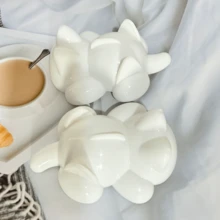 1个日式饭团模具，寿司模具，可爱猫咪动物造型饭团模具，适用于将米饭、土豆泥、南瓜泥等食材捏成猫咪造型饭团，适合家庭/学校食堂使用，DIY饭团配件工具 - 彩色 - 查看 8