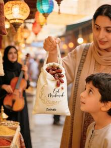 1个定制星月化妆包 – 个性化姓名帆布抽绳袋，伴娘及新娘送礼佳品，婚礼及生日礼物，女士完美礼物，多用途