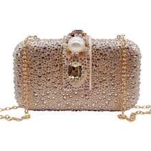 2026新款双面镶钻珍珠手拿包婚礼晚宴包女士派对钱包生日礼物 - 彩色 - 查看 20
