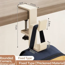 1pc "Hang Anywhere" Foldable Hook, Palm-Sized Design For Changing Desks Or Workstations, No-Drill Clamp Fits Various Desk Edges, Strong Load-Bearing For Backpacks Or Commuter Bags, Versatile For Multiple Scenarios - Multicolor - View 7