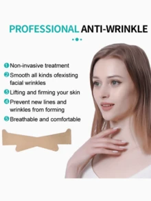 Skin-Colored Transparent Neck Wrinkle Lifting Patch, Unnoticeable, Fixes Neck Wrinkles Without Damaging Skin - Multicolor - View 6