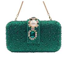 2026新款双面镶钻珍珠手拿包婚礼晚宴包女士派对钱包生日礼物 - 彩色 - 查看 13