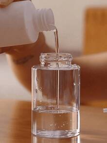1/3个可重复灌装透明泵瓶，可重复使用泵头容器，丙酮化妆品瓶，旅行配件，宿舍和浴室必备品，沙滩旅行收纳包，返校季 - 彩色 - 查看 6