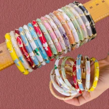 1 chiếc vòng tay cỏ ba lá may mắn, kiểu dáng Bohemian mới, mạ vàng, đính đá và họa tiết hoa, trang sức phù hợp cho phụ nữ và bé gái. - Vòng tay ba lá - Xem 6