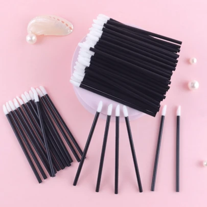 Bộ 300/200/100 cọ môi dùng một lần, cọ thoa son bóng, cọ chuốt mascara, dụng cụ trang điểm.
