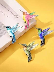 1枚可爱卡通熊珐琅胸针 - “嘘，先喝咖啡”设计，锌合金和硅胶材质，完美适用于衣服、包包和翻领，是送给男女的理想礼物，可爱珐琅胸针，趣味十足的设计 - 彩色 - 查看 3