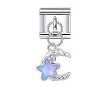 1pc Fashionable & Charming Cute Starry Sky Stainless Steel Modular DIY Bracelet Pendant, Featuring Unique Designs Including Heart, Planet, Moon And Star Patterns, Suitable For Women To Make DIY Bracelets, Necklaces, Handmade Pendants And Jewelry Accessories, Suitable For All - Multicolor - View 6