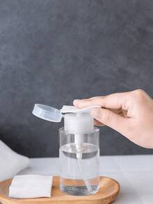 1/3个可重复灌装透明泵瓶，可重复使用泵头容器，丙酮化妆品瓶，旅行配件，宿舍和浴室必备品，沙滩旅行收纳包，返校季 - 彩色 - 查看 9