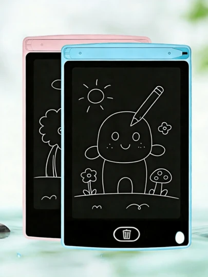 2Pcs Pink + Blue 6.5Inch LCD Writing Board That Is Conducive To Enhancing Imagination And Drawing Skills, Colorful Doodle Board Drawing Tablet , Birthday Education Birthday Gifts Travel Games Toys (Student Return-To-School Season)