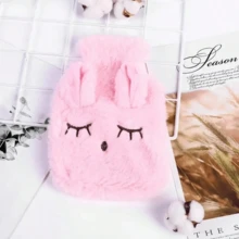 1pc Plush Rabbit Hot Water Bottle, Soft & Warm, Suitable As Gift For Winter, Back To School, Halloween, Christmas, Valentine's Day - Multicolor - View 9