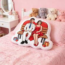 1个个性化抱枕 - 可定制图案，双人款。独特透气，适合送给她、他、它、男朋友、女朋友、爸爸、妈妈、家人、朋友，也适合周年纪念、母亲节、生日、情人节、圣诞节、万圣节、毕业典礼、父亲节、婚礼、家庭主妇、沙发、床、汽车、茶室、卧室、浴室、客厅、餐厅等各种场合。