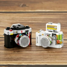 Multi-Colored Creative Building Block Toys, Adult Version Digital Camera Assembly Model, Retro Ornament, Birthday Gift, Digital Camera Building Block High-Value Ornament Model Toy, Assembly Model Toy, High-End Desktop Ornament. - Multicolor - View 11