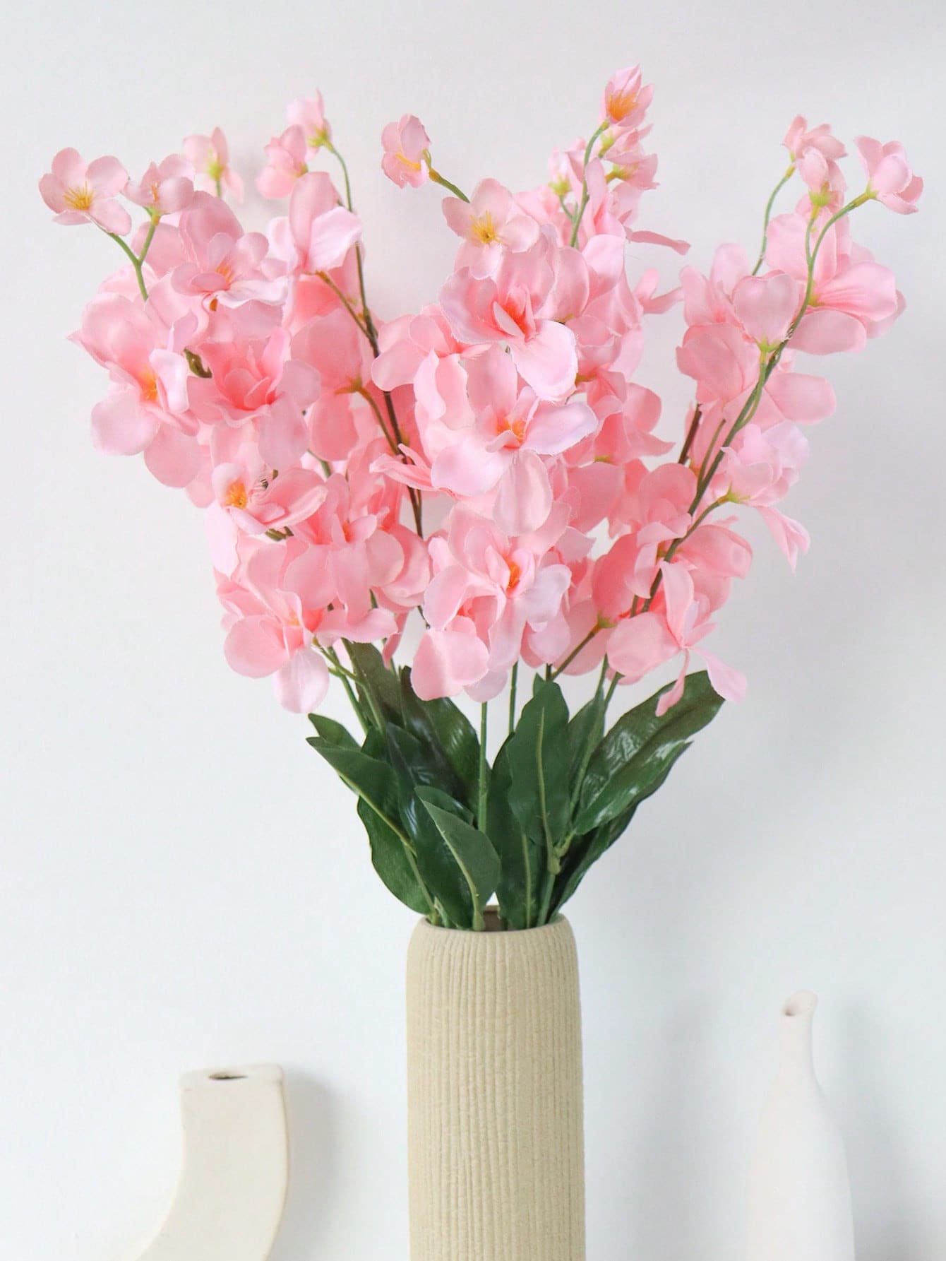 1pc/3pcs/5pcs 25.98 Inch Silk Cloth Artificial Orchid Flowers, Romantic Minimalist Orchid Suitable For Wedding Party/Home Decor/Thanksgiving, Mother's Day, Valentine's Day, High Quality Artificial Flowers - Pink - View 1