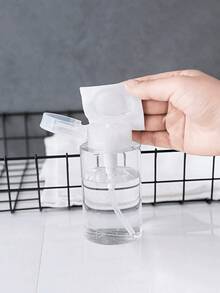 1/3个可重复灌装透明泵瓶，可重复使用泵头容器，丙酮化妆品瓶，旅行配件，宿舍和浴室必备品，沙滩旅行收纳包，返校季 - 彩色 - 查看 8
