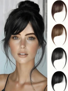 1pc/4pcs, Women's Bangs Synthetic Wigs, Natural Forehead Bangs, Retro Side Bangs, Fake Bangs, Seamless Ultra-Thin Hair Curtains, Hair Claw Clips, Hairpins, Hair Clips, Hairpins, Hair Accessories