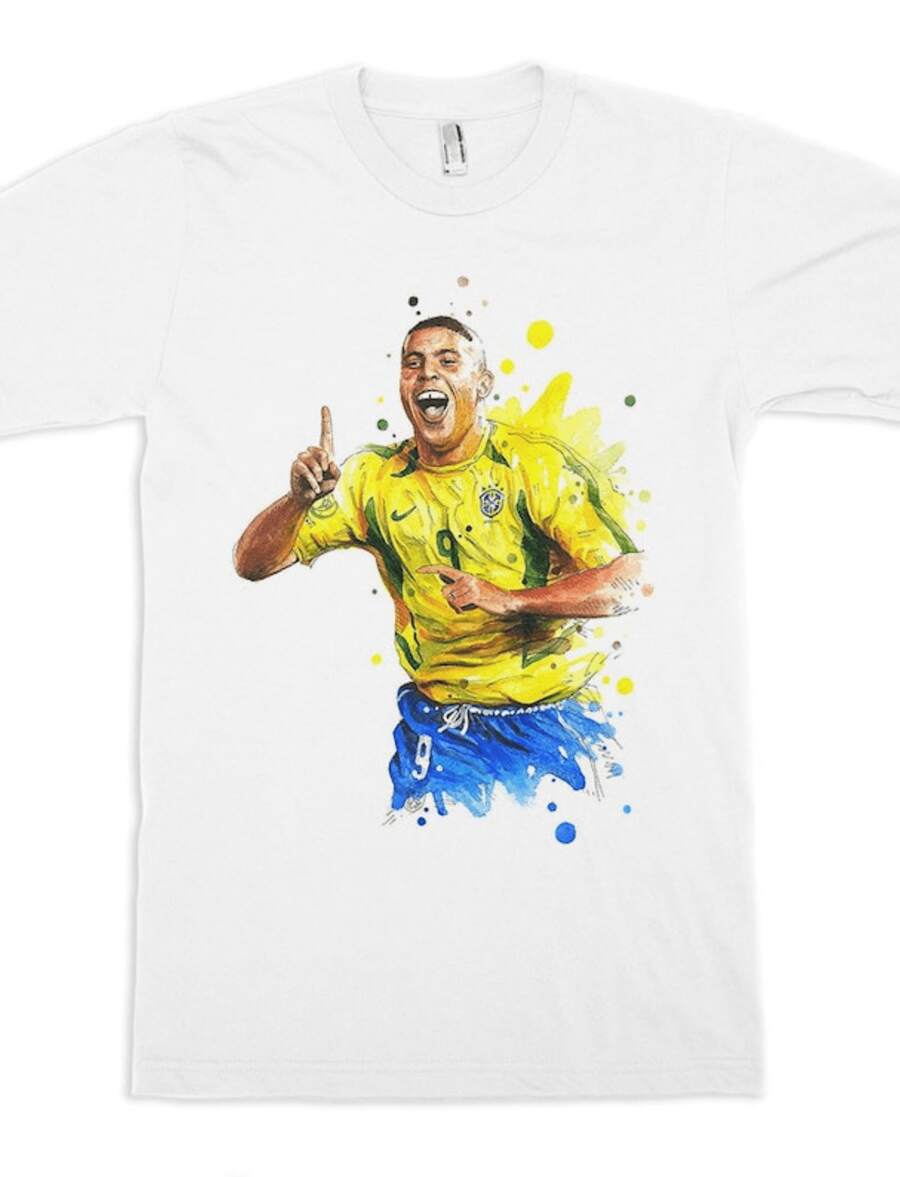 Ronaldo Brazil T-Shirt Mens And Womens Sizes Bc-160 - 白色 - 查看 1