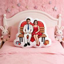 1个个性化抱枕 - 可定制图案，双人款。独特透气，适合送给她、他、它、男朋友、女朋友、爸爸、妈妈、家人、朋友，也适合周年纪念、母亲节、生日、情人节、圣诞节、万圣节、毕业典礼、父亲节、婚礼、家庭主妇、沙发、床、汽车、茶室、卧室、浴室、客厅、餐厅等各种场合。