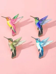 1枚可爱卡通熊珐琅胸针 - “嘘，先喝咖啡”设计，锌合金和硅胶材质，完美适用于衣服、包包和翻领，是送给男女的理想礼物，可爱珐琅胸针，趣味十足的设计 - 彩色 - 查看 2