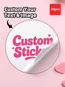 1-240张个性化标签 - 可定制任意设计、图片、Logo、文字的贴纸，防水PVC材质，适用于毕业、婚礼、生日等场合，可设计您自己的贴纸，装饰精美，复古独特，是送给男士、女士、父母、孩子、朋友、家人、祖父母、同学、老师、学生、同事、客户的理想礼物，也适合节日、返校季、公司活动和日常送礼。