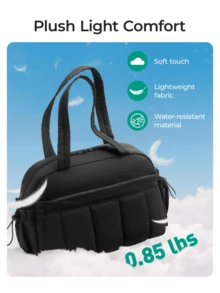 Gym Bag For Women, Duffle Bag For Travel With Wet Pocket, Lightweight Weekender Bags For Women, Water Resistant,Sporty Tote - 黑色 - 查看 4