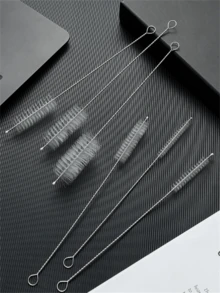 10件套多功能清洁刷套装 - 长吸管刷、小瓶刷、吸管刷、管道清洁刷，适用于清洁水壶、顽固污渍和边角缝隙。 - 白色 - 查看 4