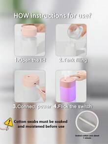 USB供电迷你加湿器，2瓦功率，200毫升容量，静音运行，带氛围灯，适用于卧室、书桌等小空间，个人加湿器，静音冷雾，适合家庭办公室使用，便携式设计