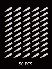 50 件/包，带铜配件的单头水钻涂抹器，钻石画工具可更换笔尖，钻石画笔 - 透明塑料 DIY 5D 马赛克十字绣工具，带粉色尖头，用于精确应用，钻石画工具 - 無色 - 查看 8