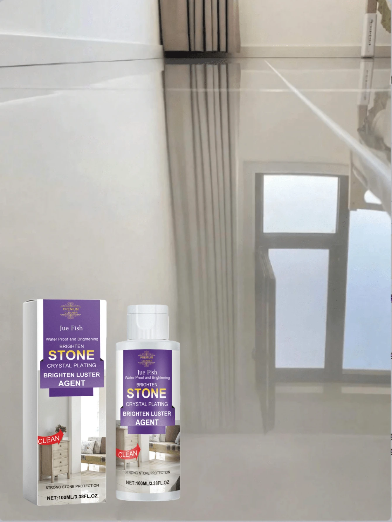 jakehoe 1pc/100ml Tile & Floor Cleaner, Stone Stain Remover, Stone & Tile Polishing Agent, Degreaser, Cleaning Agent, Kitchen Tile Scratch Repair Cleaner, Stone Crystal Electroplating Agent, Random Shipment Of New And Old Models - Multicolor - View 1