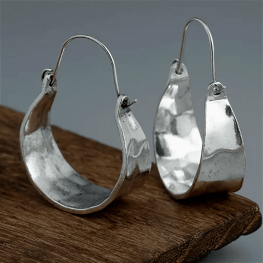 1 par de pendientes de aro geométricos y exagerados de estilo bohemio y vintage para mujeres