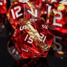 Inspired Sharp-Edged Polyhedral Dice Set, Suitable For Role-Playing Games - 7pcs RPG Dice Set - Multicolor - View 2