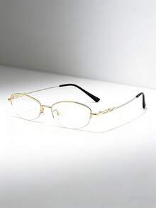 1副男女通用时尚艺术平光眼镜 - 黃色 - 查看 4