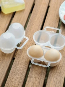 1个坚固的PP聚丙烯鸡蛋收纳盒，带2个隔层，纯色防震容器，适合户外存放鸡蛋 - 彩色 - 查看 10