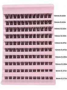 D-Curl Fluffy False Eyelashes, Soft & Dense, Create Natural Look, Eyelash Clusters, Individual False Lashes - D - View 4