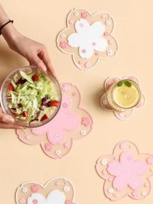 2 miếng lót cốc cà phê, màu hồng và trắng - Thích hợp cho cốc trà gia đình, họa tiết hoa hồng, chống trượt, cũng có thể dùng làm tấm lót bàn - Phù hợp để trang trí bàn đồ uống, phụ kiện dễ thương, đồ dùng học tập. - Nhiều màu - Xem 8