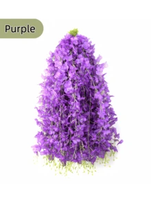 Nejlue Artificial Flowers/Plants1111 Home & Living 10/30/50pcs Artificial Wisteria Flower Garland, Silk Wisteria Flower Vine, Suitable For Home Decor, Room Decor, Wall Decor, Wedding Decor, Dining Table Decor, Party Decor, Birthday Decor, Bedroom Decor, Garden Decor, Indoor & Outdoor Decor, Spring Decor, Valentine's Day Decor - Multicolor - View 6