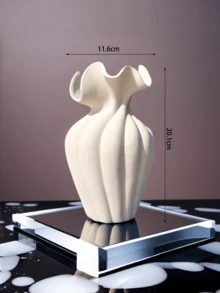 哑光雕塑花瓶，现代装饰落地/桌面花瓶，极简北欧风格家居装饰，优雅客厅和餐桌摆件，婚礼和圣诞节装饰，礼品创意，闺蜜礼物，女士冬季礼物 - 彩色 - 查看 4