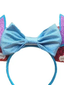 1pc Stitch Ear Sequin Headband, Sequin Ear Leaf Decor Headband, Suitable For Student Parties, Masquerade, Cosplay, Theme Parks, And Makes A Perfect Gift For Various Occasions. This Ear Bow Headband Fits Men, Women And Couples, And Is An Ideal Accessory For Princess Cosplay, Birthday Celebrations And Christmas Parties. (Color And Style Sent Randomly) - Random Styles - View 8