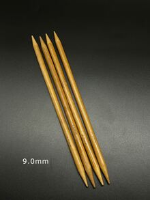 25cm Carbonized Double-Pointed Knitting Needles, 4pcs (2.0-10.0mm Available), Scarf Knitting Tool For Christmas - Brown - View 18