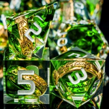 Inspired Sharp-Edged Polyhedral Dice Set, Suitable For Role-Playing Games - 7pcs RPG Dice Set - Multicolor - View 4