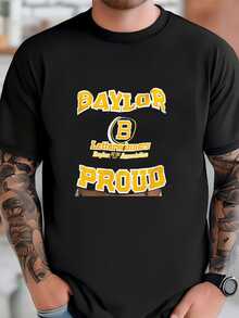 Mens Baylor Proud Crop Tee T-Shirt - Black - View 2