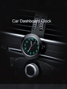 迷你车载时钟，汽车内饰装饰用粘性数字石英钟