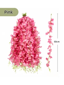 Nejlue Artificial Flowers/Plants1111 Home & Living 10/30/50pcs Artificial Wisteria Flower Garland, Silk Wisteria Flower Vine, Suitable For Home Decor, Room Decor, Wall Decor, Wedding Decor, Dining Table Decor, Party Decor, Birthday Decor, Bedroom Decor, Garden Decor, Indoor & Outdoor Decor, Spring Decor, Valentine's Day Decor - Multicolor - View 5