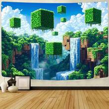 1 tấm phông nền tiệc sinh nhật phiêu lưu pixel 2D cỡ lớn, thích hợp cho tường studio chụp ảnh, trang trí tiệc sinh nhật, kỷ niệm, phụ kiện ngày lễ và treo, dễ dàng treo trong nhà và ngoài trời. - Nhiều màu - Xem 2