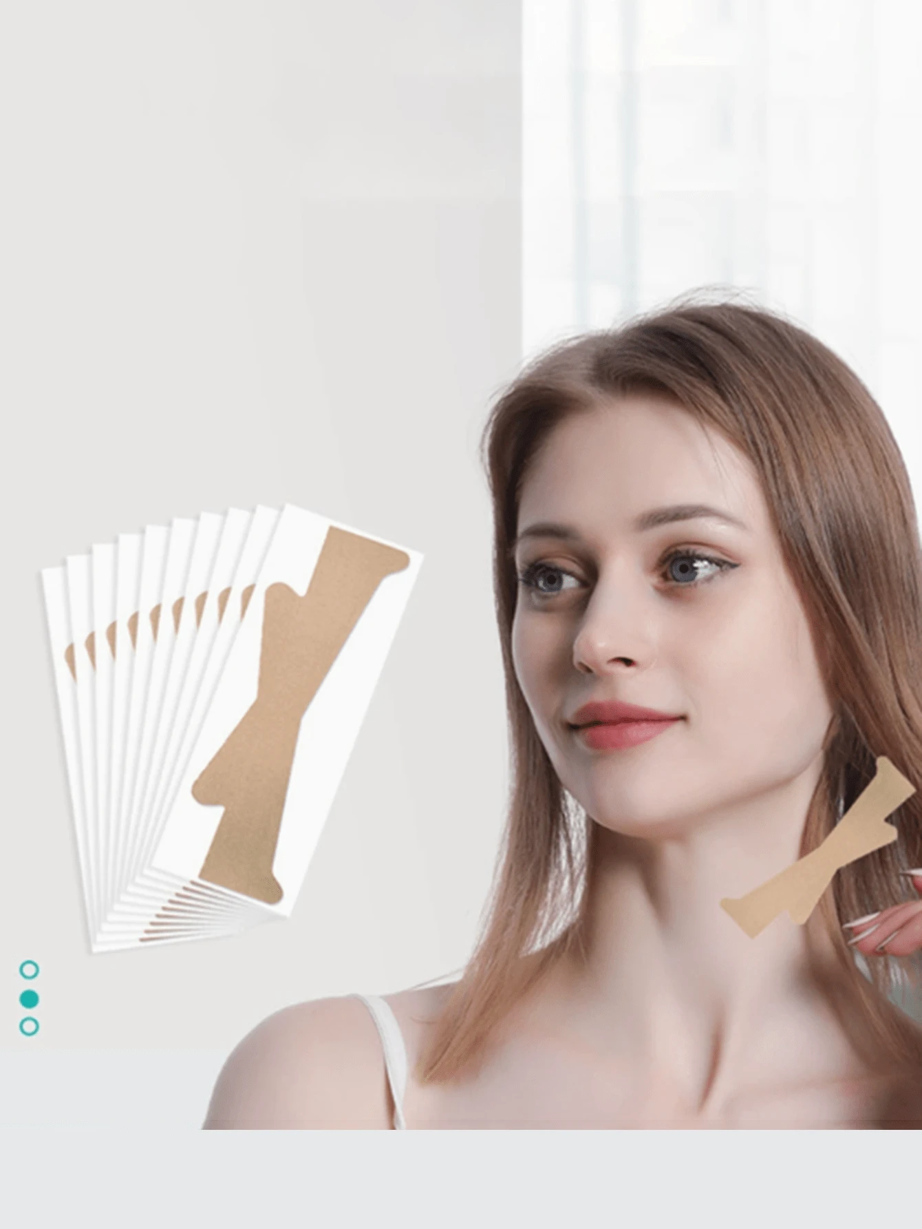 Skin-Colored Transparent Neck Wrinkle Lifting Patch, Unnoticeable, Fixes Neck Wrinkles Without Damaging Skin - Multicolor - View 1