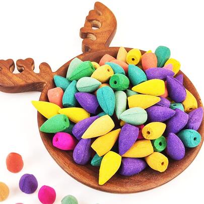 Paquete variado de incienso de flujo inverso, efecto de humo en cascada. Opciones de aroma: Lavanda/Limón/Salvia/Melón/Palo Santo/Jazmín/Sangre de dragón/Rosa/Flor de cerezo. Mejora el ambiente del hogar, adecuado para la decoración del hogar, yoga/meditación, reuniones y crear una atmósfera premium