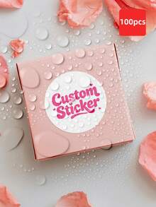 1-240张个性化标签 - 可定制任意设计、图片、Logo、文字的贴纸，防水PVC材质，适用于毕业、婚礼、生日等场合，可设计您自己的贴纸，装饰精美，复古独特，是送给男士、女士、父母、孩子、朋友、家人、祖父母、同学、老师、学生、同事、客户的理想礼物，也适合节日、返校季、公司活动和日常送礼。